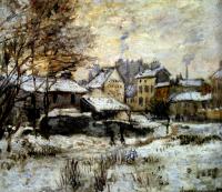 Monet, Claude Oscar - Snow Effect With Setting Sun